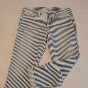 Else Blue and White Striped Skinny Jeans